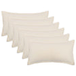 Vidaxl kussensloop 6 pcs houten crèmekleurig 40 x 70 cm bouclé