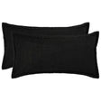 Vidaxl kussensloop 2 pcs houten zwart 40 x 70 cm bouclé