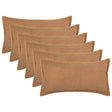 Vidaxl kussensloop 6 pcs houten beige 40 x 70 cm bouclé