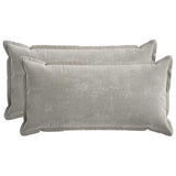Vidaxl kussensloop 2 st houten lichtgrijs 40 x 70 cm chenille stof