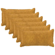 Vidaxl kussensloop 6 pcs houten geel 40 x 70 cm microfiber fleece