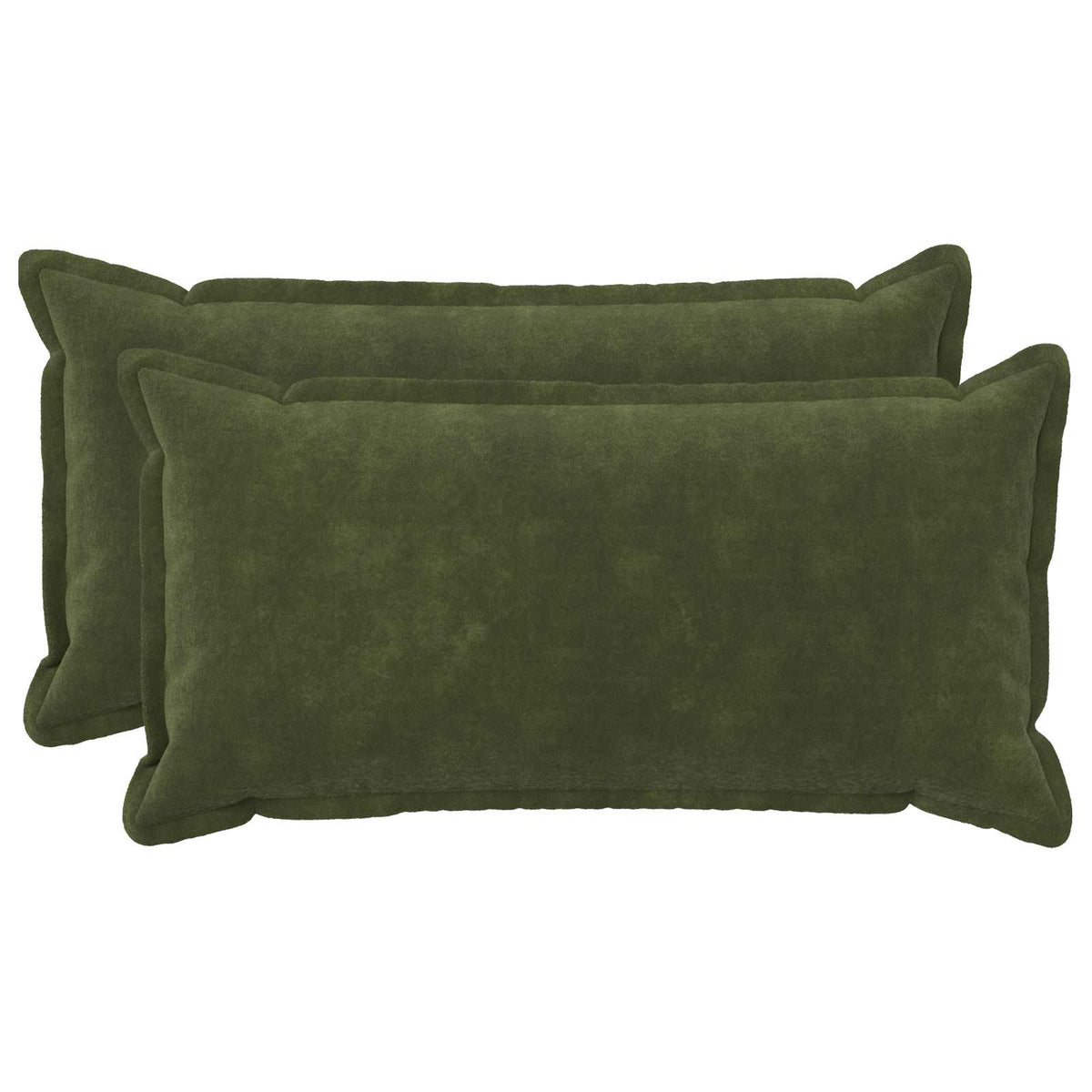 Vidaxl kussensloop 2 pcs houten groen 40 x 70 cm microfiber fleece