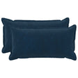 Vidaxl kussensloop 2 pcs houten blauw 40 x 70 cm microfiber fleece