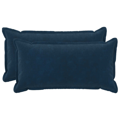 Vidaxl kussensloop 2 pcs houten blauw 40 x 70 cm microfiber fleece