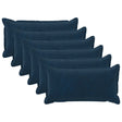 Vidaxl kussensloop 6 pcs houten blauw 40 x 70 cm microfiber fleece