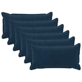 Vidaxl kussensloop 6 pcs houten blauw 40 x 70 cm microfiber fleece