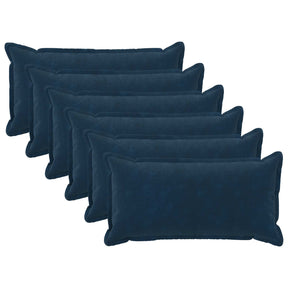 Vidaxl kussensloop 6 pcs houten blauw 40 x 70 cm microfiber fleece