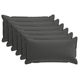 Vidaxl kussensloop 6 st houten antraciet 40 x 70 cm polyester