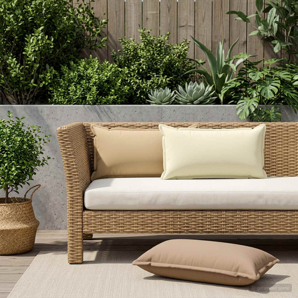Vidaxl kussensloop 2 st houten beige 40 x 70 cm polyester