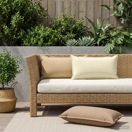 Vidaxl kussensloop 2 st houten beige 40 x 70 cm polyester