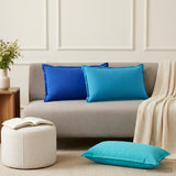 Vidaxl kussensloop 2 st houten koninklijk blauw 40 x 70 cm polyester
