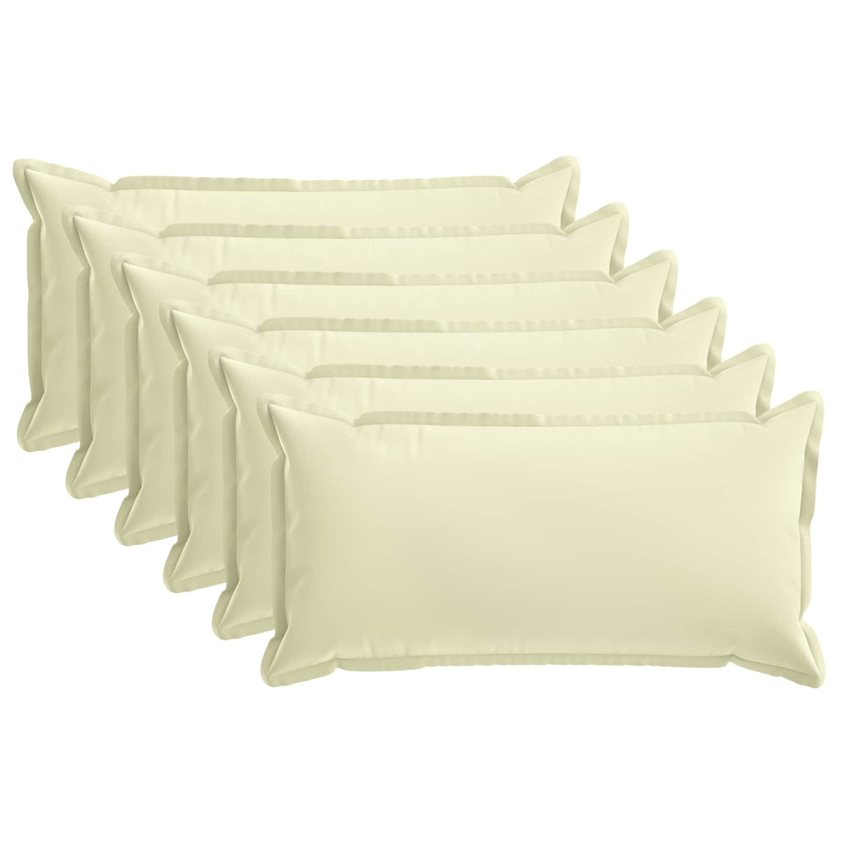 Vidaxl kussensloop 6 st houten crèmekleurig 40 x 70 cm polyester