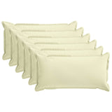 Vidaxl kussensloop 6 st houten crèmekleurig 40 x 70 cm polyester