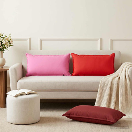 Vidaxl kussensloop 6 st houten roze 40 x 70 cm polyester