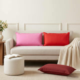 Vidaxl kussensloop 6 st houten roze 40 x 80 cm polyester