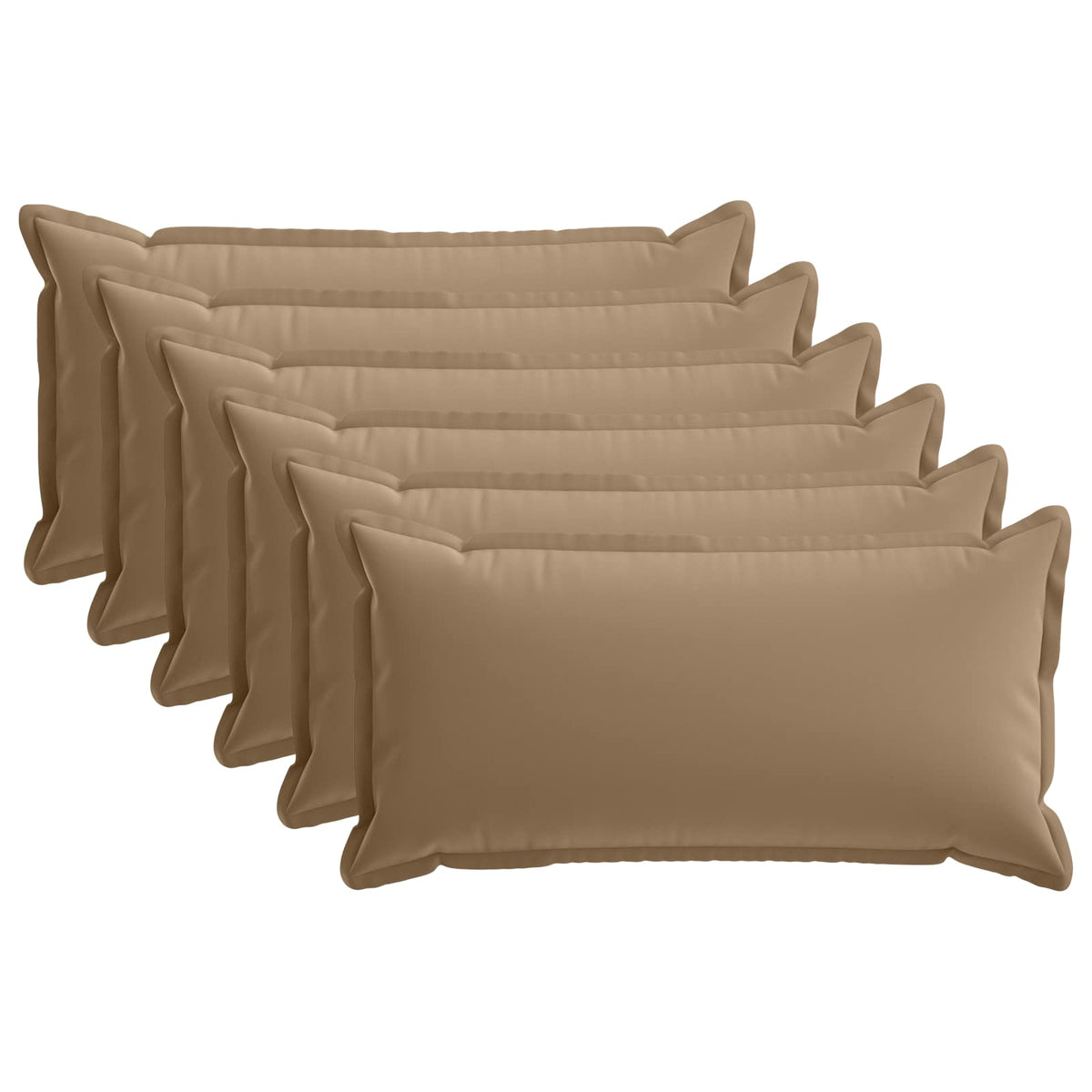 Vidaxl kussensloop 6 st houten taupe 40 x 70 cm polyester