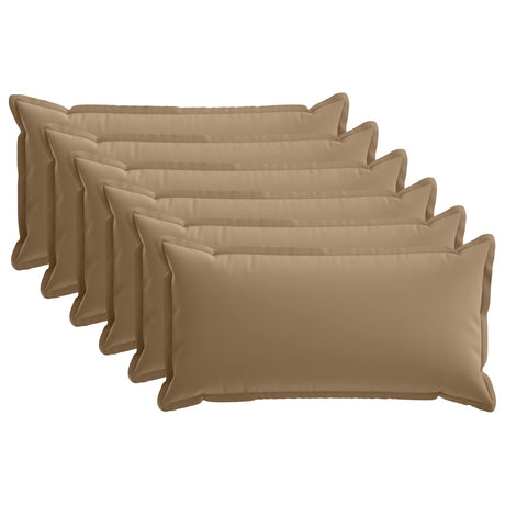 Vidaxl kussensloop 6 st houten taupe 40 x 70 cm polyester