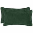 Vidaxl kussensloop 2 pcs houten donkergroen 40 x 70 cm bouclé