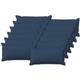 Vidaxl kussensloop 12 pcs houten blauw 40 x 80 cm faux linnen