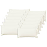 Vidaxl kussensloop 12 pcs houten wit 40 x 80 cm faux linnen