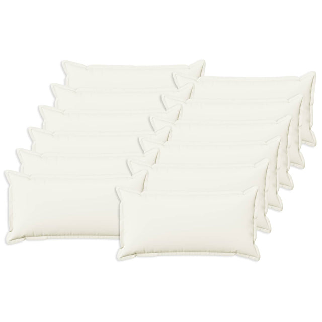Vidaxl kussensloop 12 pcs houten wit 40 x 80 cm faux linnen