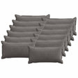 Vidaxl kussensloop 12 st houten donkergrijs 40 x 80 cm corduroy