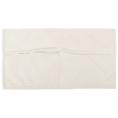 Vidaxl kussensloop 12 st houten crèmekleurig 40 x 80 cm corduroy