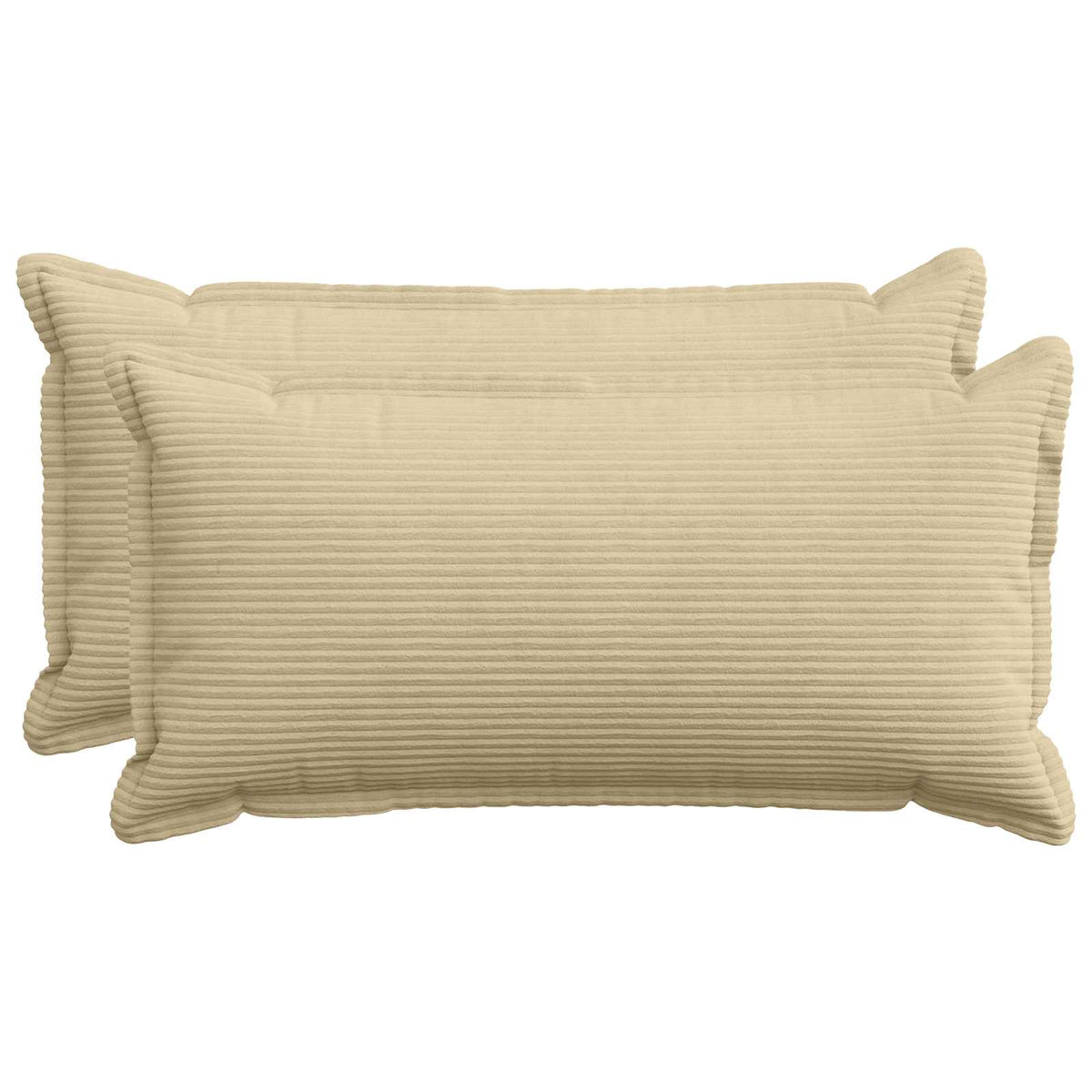 Vidaxl kussensloop 2 st houten lichtgroen grijs 40 x 80 cm corduroy