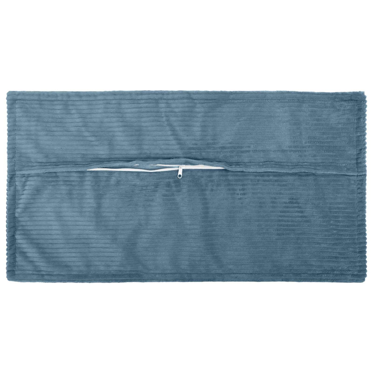 Vidaxl kussensloop 2 st houten blauw 40 x 80 cm corduroy