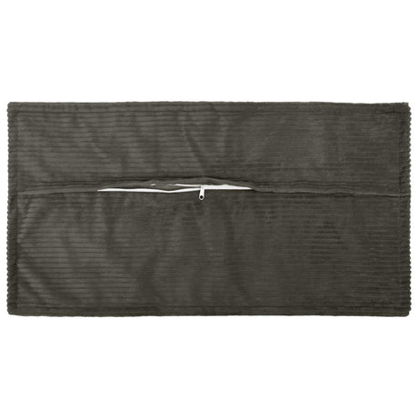Vidaxl kussensloop 12 st houten antraciet 40 x 80 cm corduroy