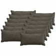 Vidaxl kussensloop 12 st houten antraciet 40 x 80 cm corduroy