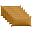 Vidaxl kussensloop 6 st houten geel 40 x 80 cm corduroy