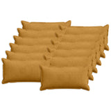Vidaxl kussensloop 12 st houten geel 40 x 80 cm corduroy