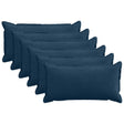 Vidaxl kussensloop 6 st houten marineblauw 40 x 80 cm corduroy