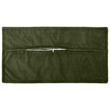 Vidaxl kussensloop 2 st houten groen 40 x 80 cm corduroy