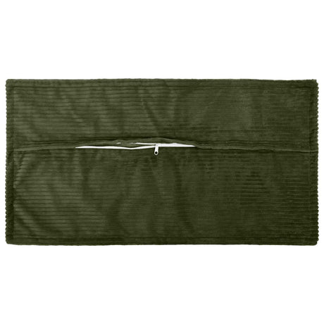 Vidaxl kussensloop 12 st houten groen 40 x 80 cm corduroy
