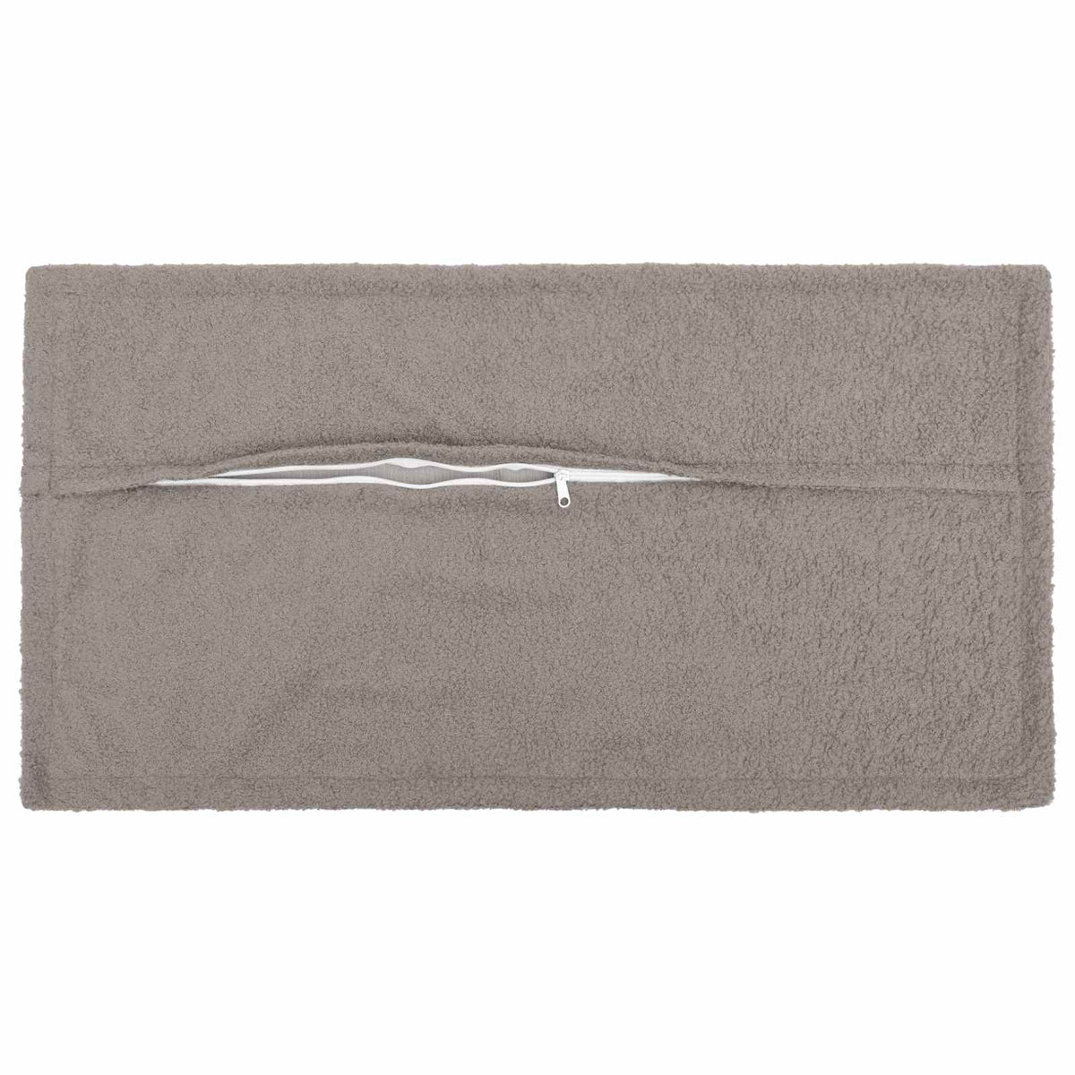 Vidaxl kussensloop 6 pcs houten lichtgrijs 40 x 80 cm bouclé