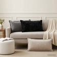 Vidaxl kussensloop 6 st houten donkergrijs 40 x 70 cm chenille stof