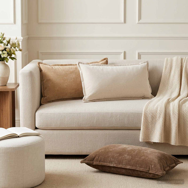 Vidaxl kussensloop 6 st houten bruin 40 x 70 cm chenille stof