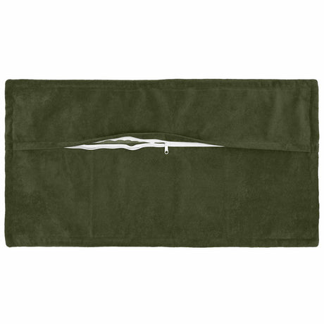 Vidaxl kussensloop 2 pcs houten groen 40 x 80 cm microfiber fleece