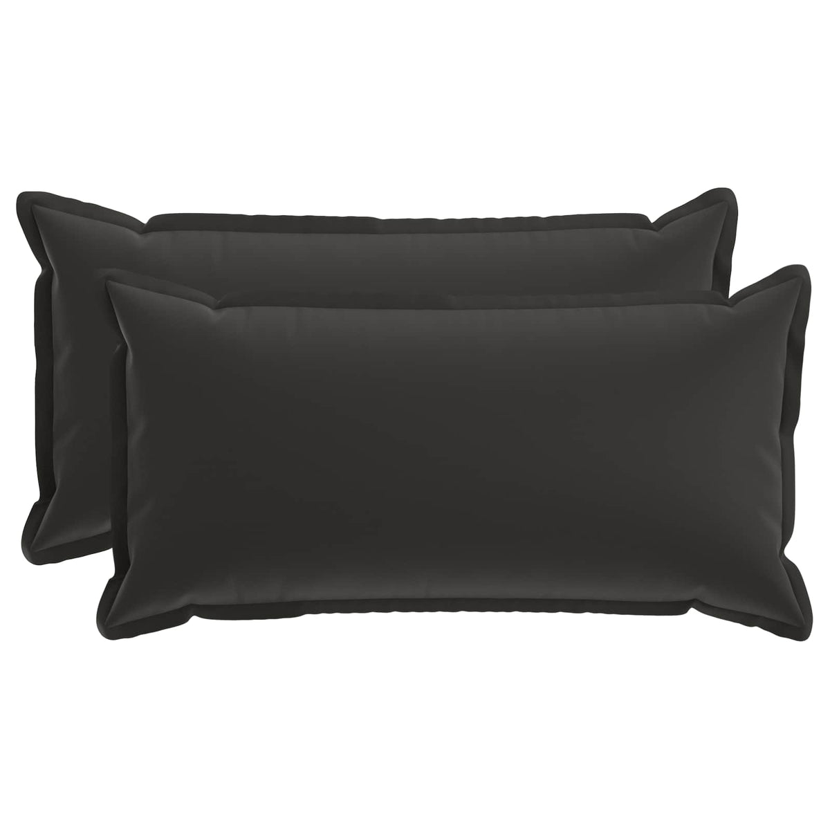 Vidaxl kussensloop 2 st houten zwart 40 x 80 cm polyester