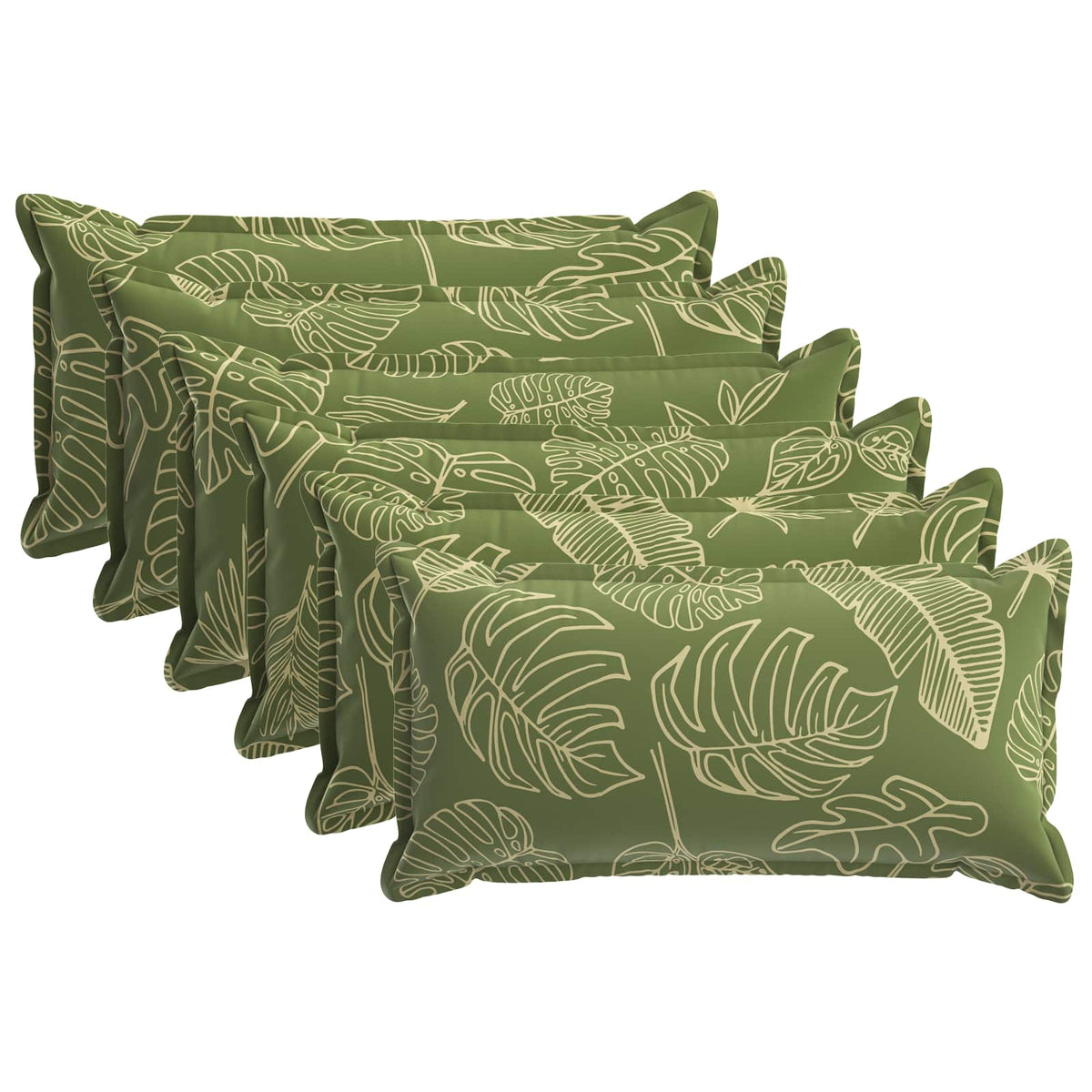 Vidaxl kussensloop 6 st houten bladontwerp 40 x 80 cm polyester