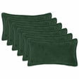 Vidaxl kussensloop 6 pcs houten donkergroen 40 x 80 cm bouclé