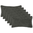 Vidaxl kussensloop 6 pcs houten donkergrijs 40 x 80 cm bouclé