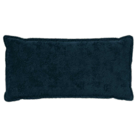 Vidaxl kussensloop 6 st houten marineblauw 40 x 80 cm nep konijnenbont