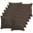 Vidaxl kussensloop 12 pcs houten taupe 45 x 45 cm faux linnen