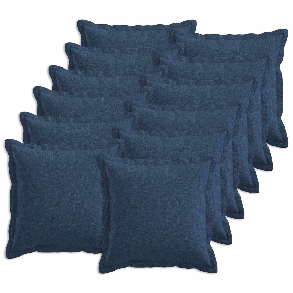 Vidaxl kussensloop 12 pcs houten blauw 45 x 45 cm faux linnen