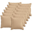 Vidaxl kussensloop 12 pcs houten crèmekleurig 45 x 45 cm faux linnen