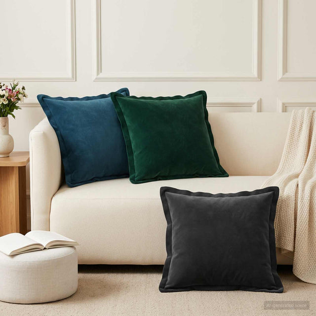 Vidaxl kussen met kussen houten 6 st zwart fluweel