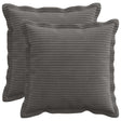 Vidaxl kussensloop 2 st houten donkergrijs 45 x 45 cm corduroy